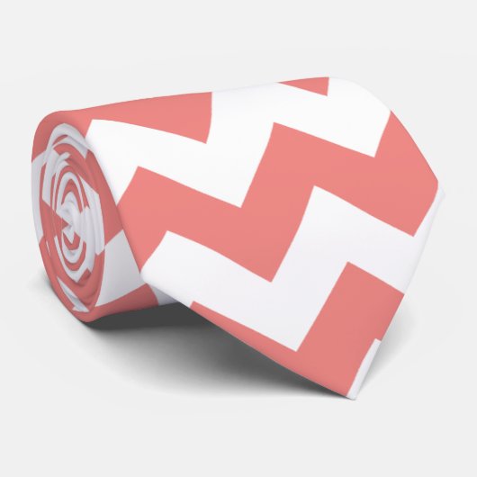 Zickzack Streifen Krawatte (Gerollt)