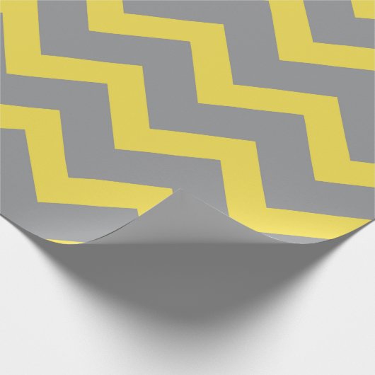 Zickzack Streifen mit grauem Muster Geschenkpapier (Ecke)