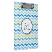 Zickzack Streifen mit Monogramm Klemmbrett (Rechts)