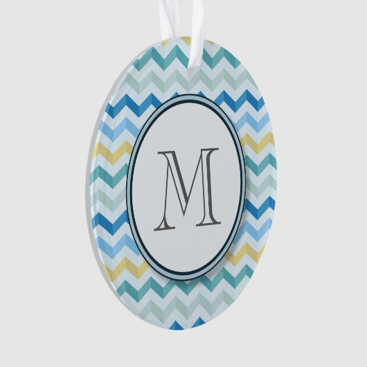 Zickzack Streifen mit Monogramm Ornament (Vorderseite)