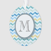 Zickzack Streifen mit Monogramm Ornament (Vorderseite)