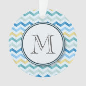 Zickzack Streifen mit Monogramm Ornament (Vorderseite)