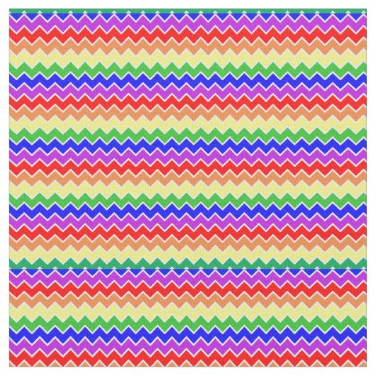 Zickzack Streifen mit Regenbogen farbig Stoff (Nahaufnahme)