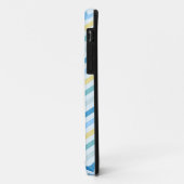 Zickzack Streifen mit rundem Monogramm Case-Mate iPhone Hülle (Hinten/Links)