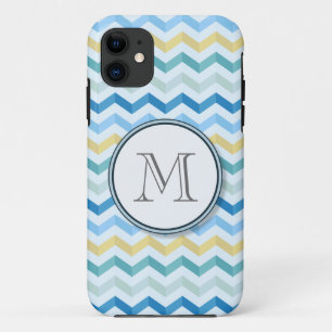 Zickzack Streifen mit rundem Monogramm Case-Mate iPhone Hülle