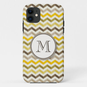 Zickzack Streifen mit rundem Monogramm Case-Mate iPhone Hülle