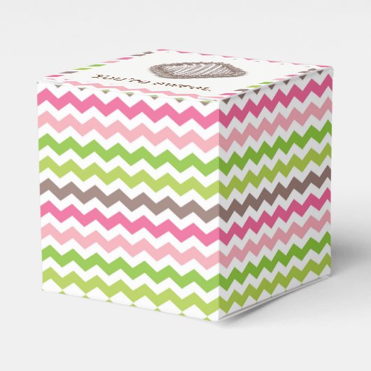 Zickzack Streifen mit Schokoladentrüffel Geschenkschachtel (Vorderseite)