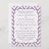 Zickzack Streifen mit weißem und afrikanischem Lil Einladung (Vorderseite)