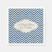 Zickzack Streifen Moderne Nautical Anchor Dusche D Serviette (Vorderseite)