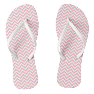 Zickzack Streifen, rosa und weiß, klein Badesandalen