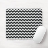 Zickzack Streifen Schwarz/Weiß Mousepad (Mit Mouse)
