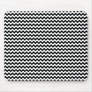 Zickzack Streifen Schwarz/Weiß Mousepad