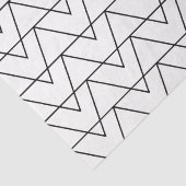 Zickzack Streifen Schwarz/Weiß Seidenpapier (Detail)