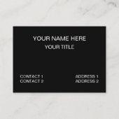 Zickzack Streifen Schwarz-Weiß-Zickzack Visitenkarte (Rückseite)