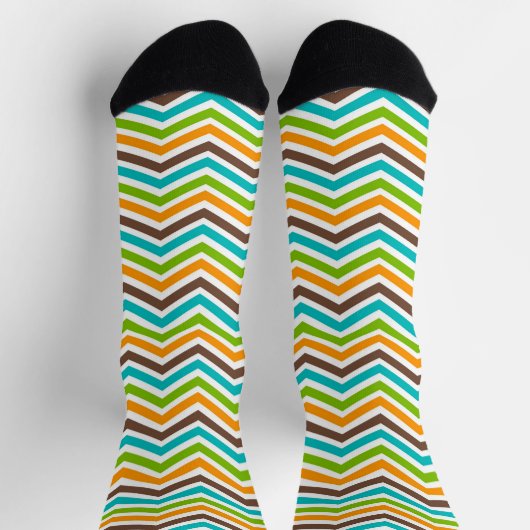 Zickzack Streifen Socken (Oben)