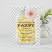 Zickzack Streifen Sommerlemonade Party Einladung (Stehend Vorderseite)