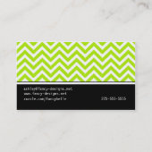 Zickzack Streifen Visitenkarte (Rückseite)