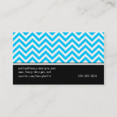 Zickzack Streifen Visitenkarte (Rückseite)
