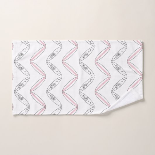 Zickzack Surfbrett Beach Badetuch Set (Handtuch)