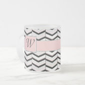 Zickzack Tasse Schwarz-weiß und rot (Vorderseite Links)