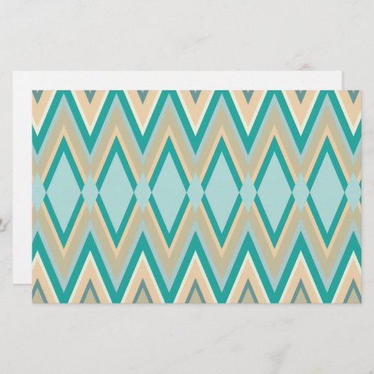 Zickzack-Telefone diagonal Briefpapier (Vorne/Hinten)