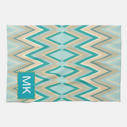 Zickzack-Telefone diagonal Handtuch (Horizontal)