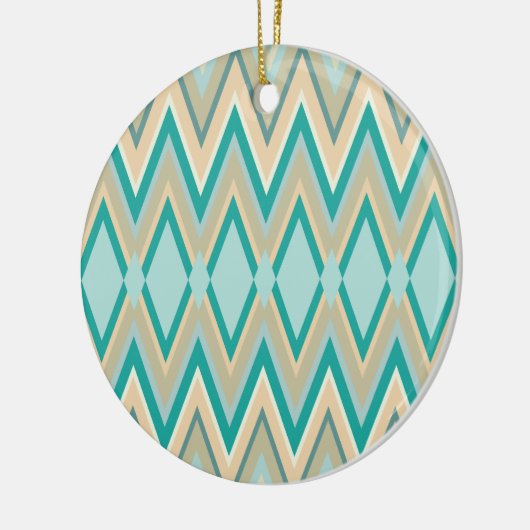 Zickzack-Telefone diagonal Keramik Ornament (Links)