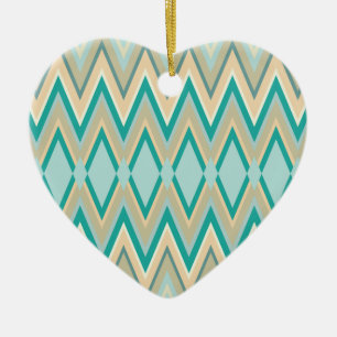 Zickzack-Telefone diagonal Keramik Ornament