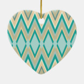 Zickzack-Telefone diagonal Keramik Ornament (Hinten)