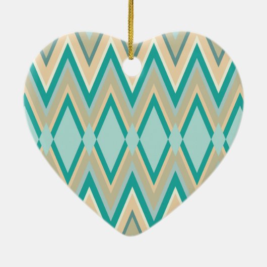 Zickzack-Telefone diagonal Keramik Ornament (Hinten)