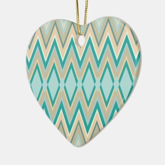 Zickzack-Telefone diagonal Keramik Ornament (Links)