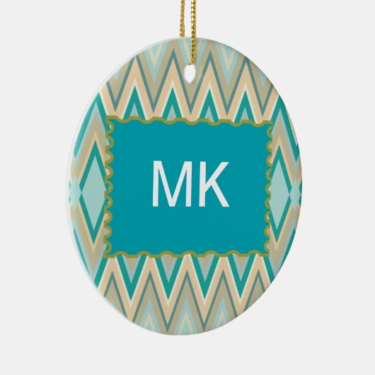 Zickzack-Telefone diagonal Keramikornament (Rechts)