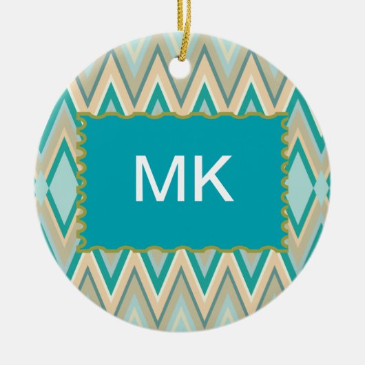 Zickzack-Telefone diagonal Keramikornament (Vorne)