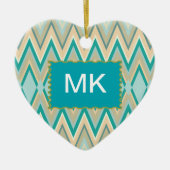 Zickzack-Telefone diagonal Keramikornament (Vorne)