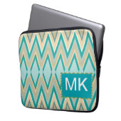 Zickzack-Telefone diagonal Laptopschutzhülle (Vorderseite Links)