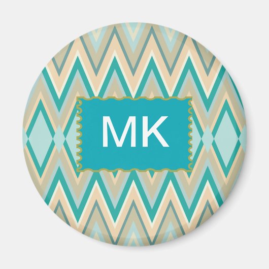 Zickzack-Telefone diagonal Magnet (Vorne)