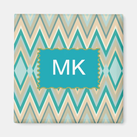 Zickzack-Telefone diagonal Magnet (Vorne)