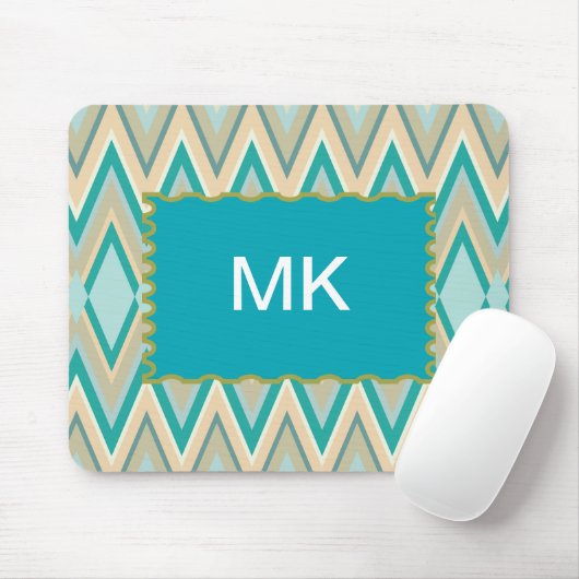 Zickzack-Telefone diagonal Mousepad (Mit Mouse)