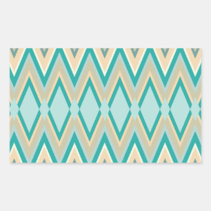 Zickzack-Telefone diagonal Rechteckiger Aufkleber