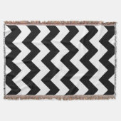 Zickzack Throw-Schwarzweiss-Decke Decke (Vorderseite)