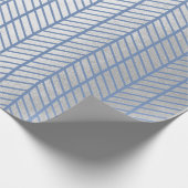 Zickzack Tiffany Ocean Blue Gray Silver Navy VIP Geschenkpapier (Ecke)