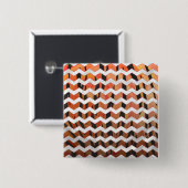 Zickzack Tiger Hot orange und Black Print Button (Vorne & Hinten)