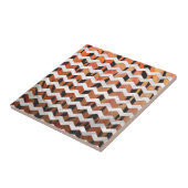 Zickzack Tiger Hot orange und Black Print Fliese (Seite)