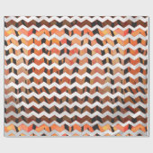 Zickzack Tiger Hot orange und Black Print Geschenkpapier (Flach)