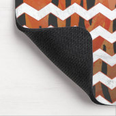 Zickzack Tiger Hot orange und Black Print Mousepad (Ecke)