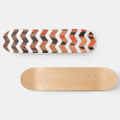 Zickzack Tiger Hot orange und Black Print Skateboard (Horizontal)