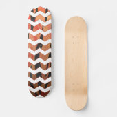 Zickzack Tiger Hot orange und Black Print Skateboard (Vorderseite)