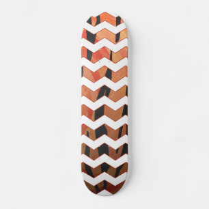 Zickzack Tiger Hot orange und Black Print Skateboard