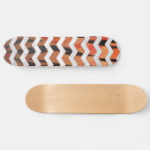 Zickzack Tiger Hot orange und Black Print Skateboard (Horizontal)
