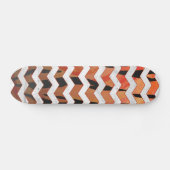 Zickzack Tiger Hot orange und Black Print Skateboard (Horizontal)